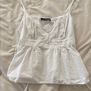 Brandy Melville white babydoll tank